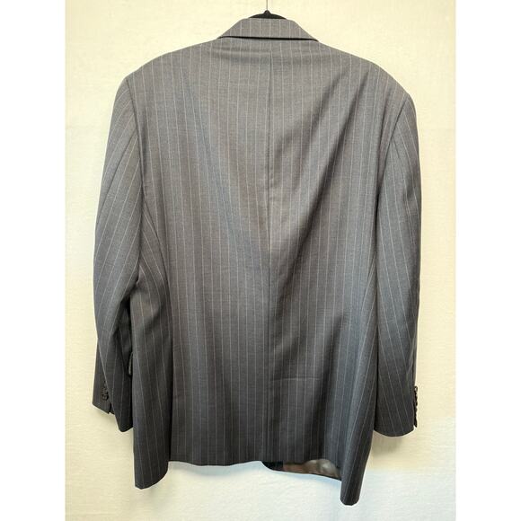 Lauren Ralph Lauren Navy Pinstripe Jacket Size 42L, 100% Wool - Picture 2 of 7